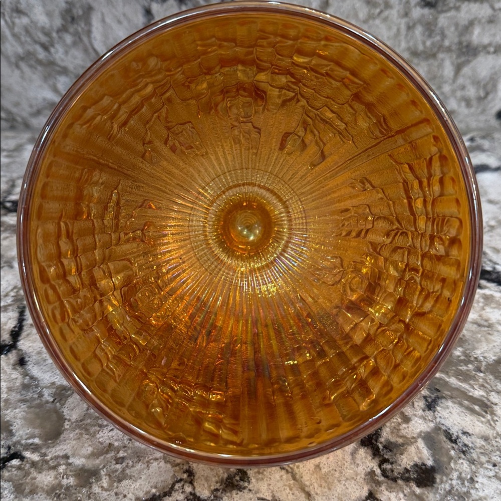 Vintage Marigold Imperial Carnival Glass Covered Butter Dish dome DOME ONLY - Picture 5 of 11